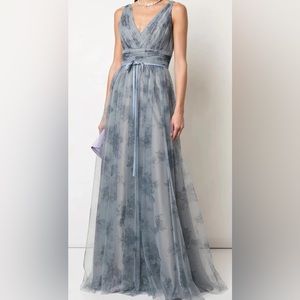Marchesa Notte Como gown, size 6, dusty blue NWT